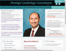 Tablet Screenshot of prestigecardiology.com